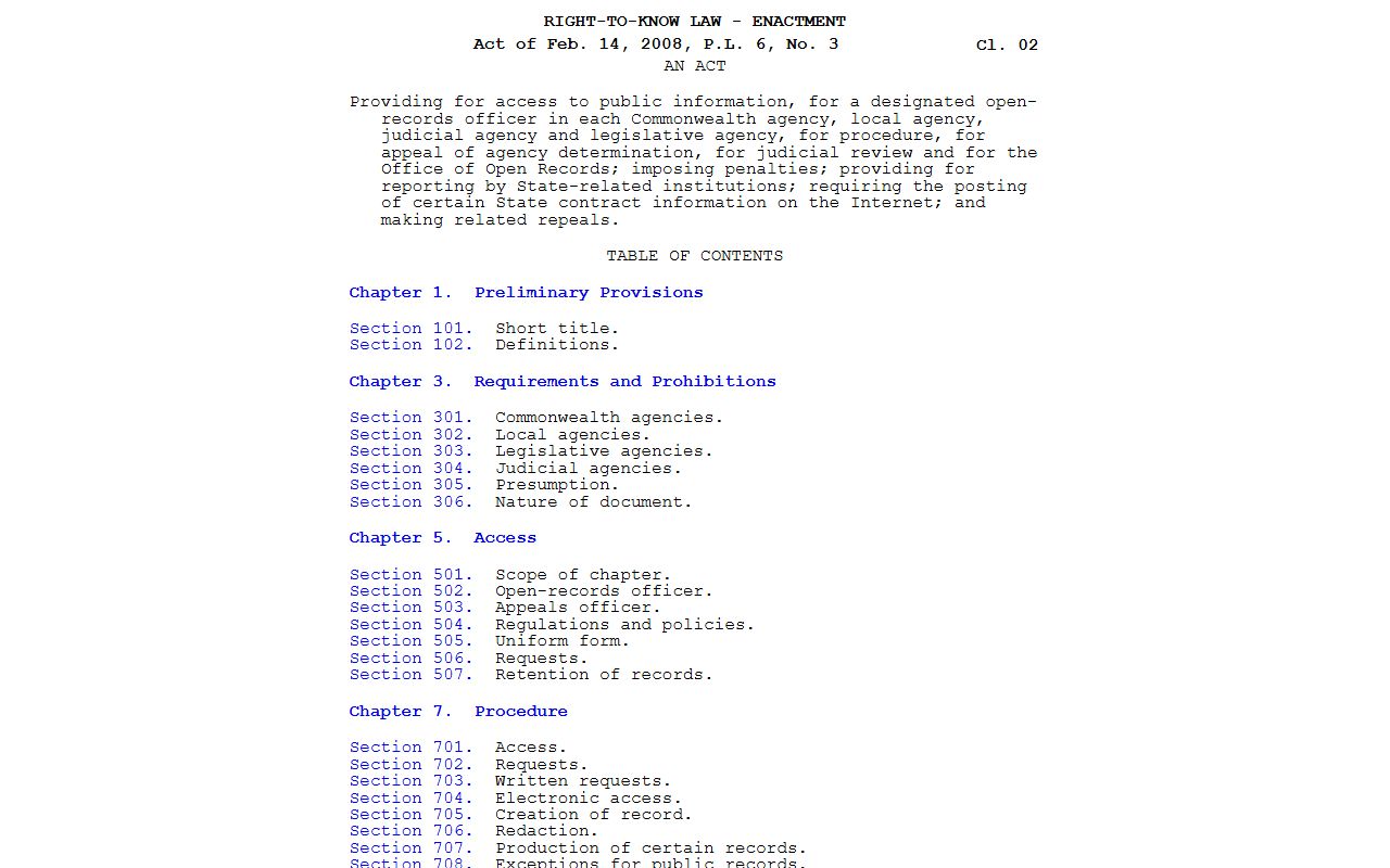 Northumberland County court records Pennsylvania Right-to-Know Law