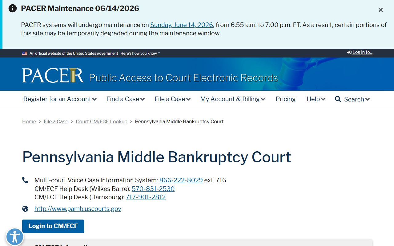 Northumberland County probate records and federal bankruptcy PACER distinction